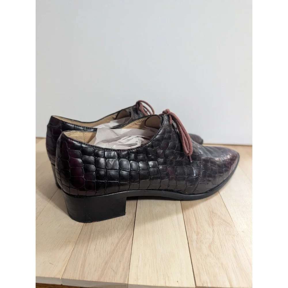 Lloyd Leather Alligator Dress Shoes Pointed Size 8.5 Exotic Derby Lace Up